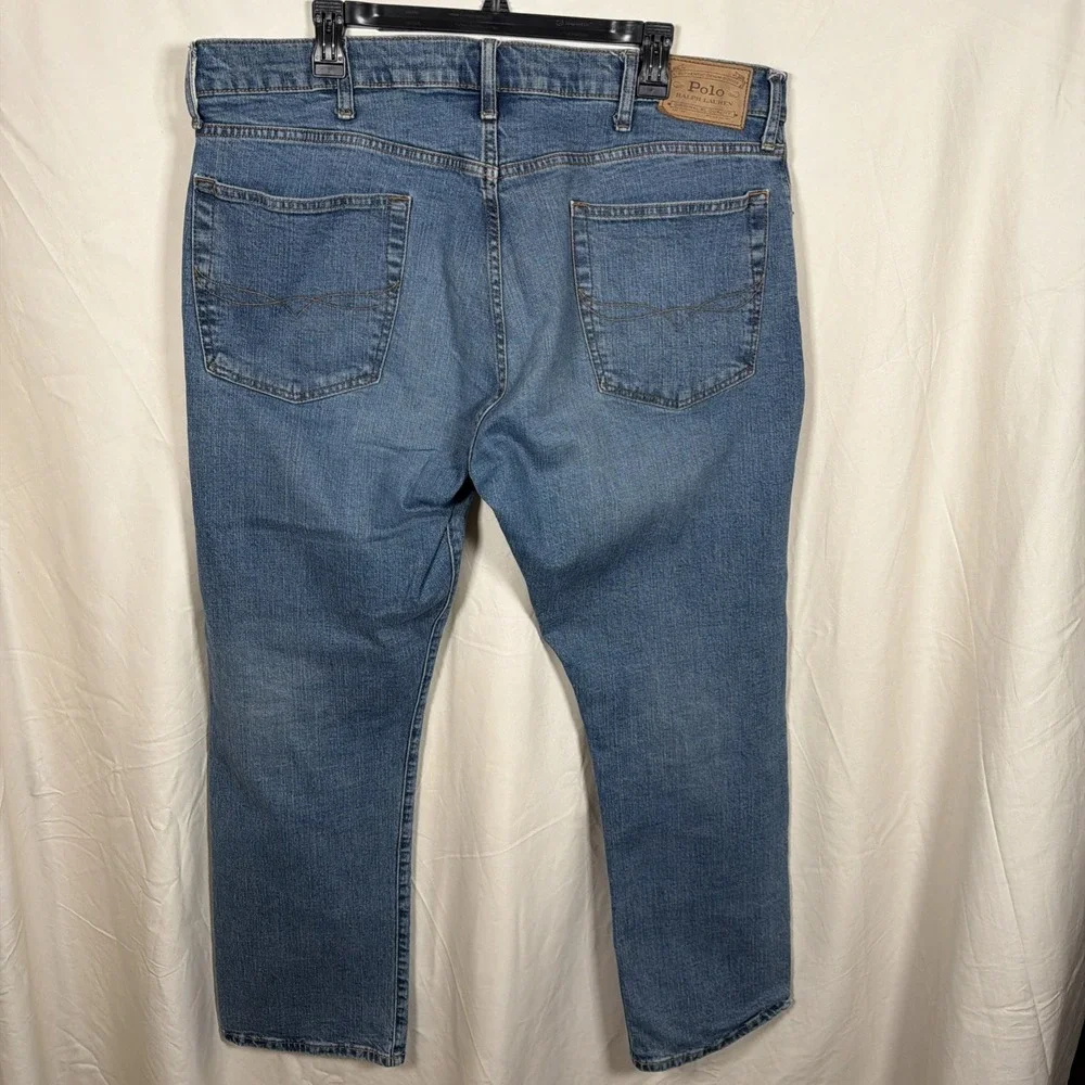 Polo Ralph Lauren Jeans 38x32 Blue 867‎ Classic Fit Straight Light Wash Denim